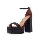 Sandalia Plataforma Negro Vizzano Talla 36
