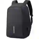 Mochila Antirrobo Impermeable Con Puerto Usb Negro