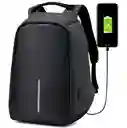 Mochila Antirrobo Impermeable Con Puerto Usb Negro