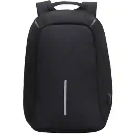 Mochila Antirrobo Impermeable Con Puerto Usb Negro