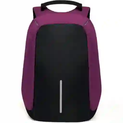 Mochila Antirrobo Impermeable Con Puerto Usb Morado