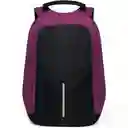 Mochila Antirrobo Impermeable Con Puerto Usb Morado