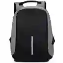 Mochila Antirrobo Impermeable Con Puerto Usb Gris