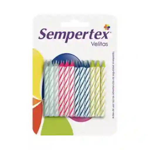 Vela Espiral Colores Surtidos X 24 Uds Sempertex