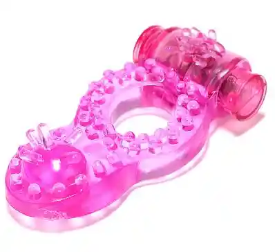 Anillo Vibrador Retardante Doble Estimulación Clítoris Y Anal