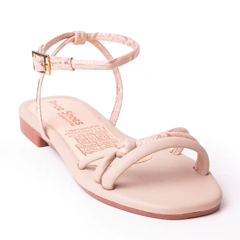 Priceshoes Sandalias Planas Para Mujer 9021351beige