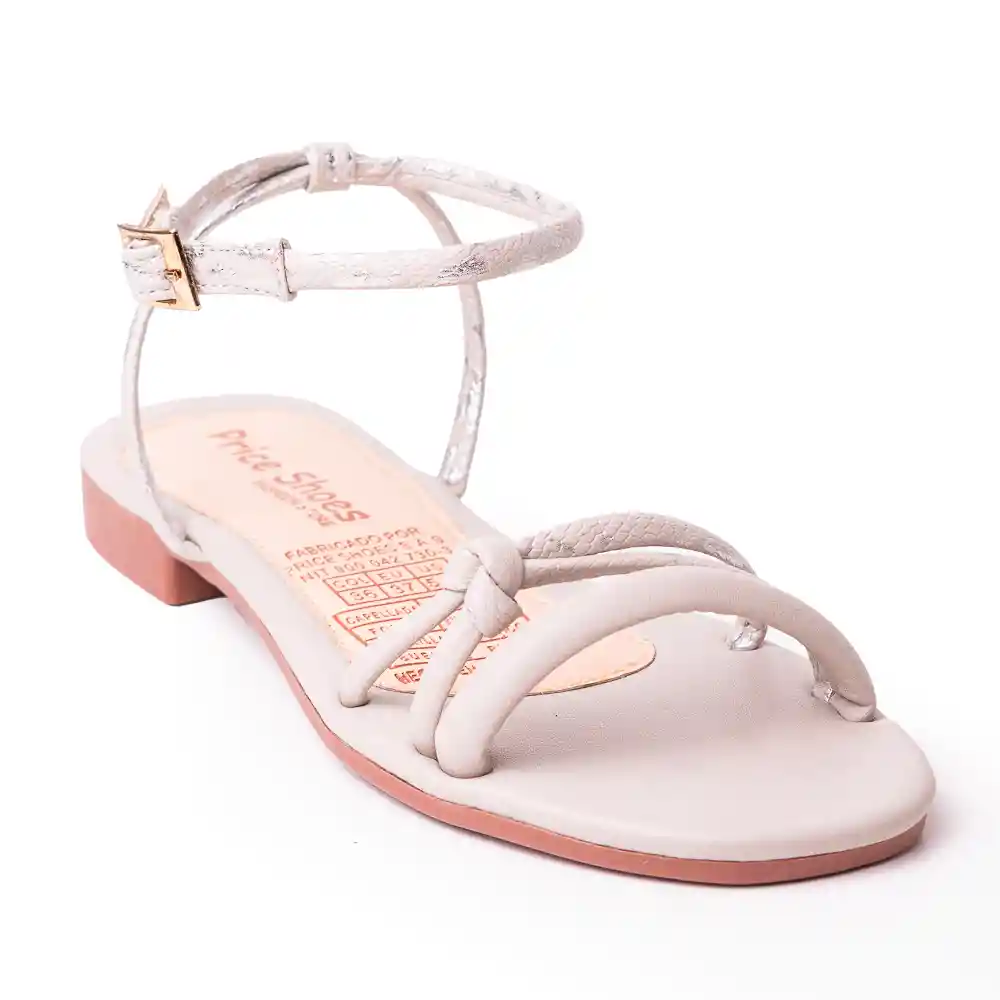Priceshoes Sandalias Planas Para Mujer 9021351gris