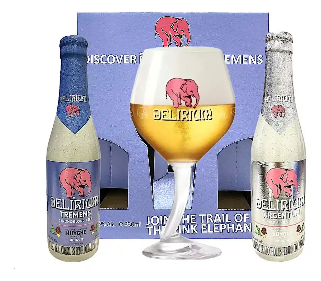 Estuche Pack Delirium 2 Cervezas + Copa