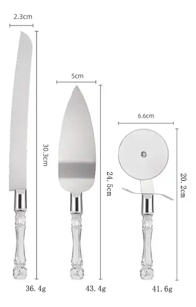 Set Utensilios Para Torta Cuchillos