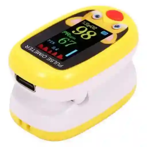 Pulso Oxímetro Pediátrico Recargable Infantil Color Amarillo