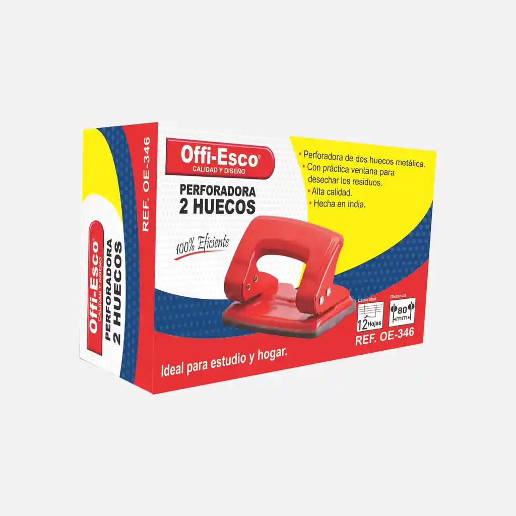 Perforadora 2 Huecos Pequeña Metalica Offi Oe-346