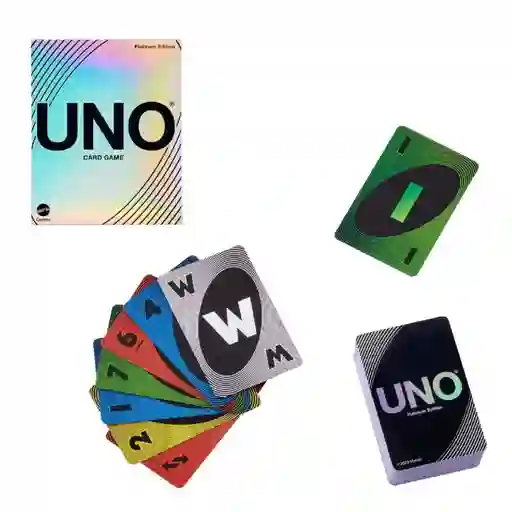 Juego De Cartas Uno Edición Platino Para Adultos Niños
