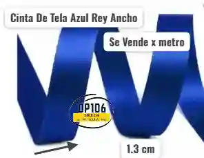 Cinta De Tela Azul Rey Ancho 1.3 Cm Se Vende Por Metro