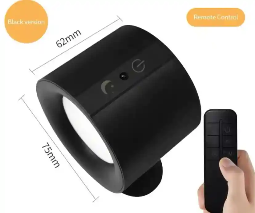 Lámpara De Pared Led Con Bola Magnética Giratoria De 360°