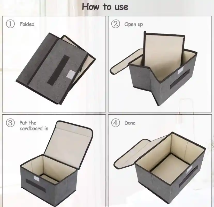 Cajas Organizadoras Tela Plegable X3 Unidades
