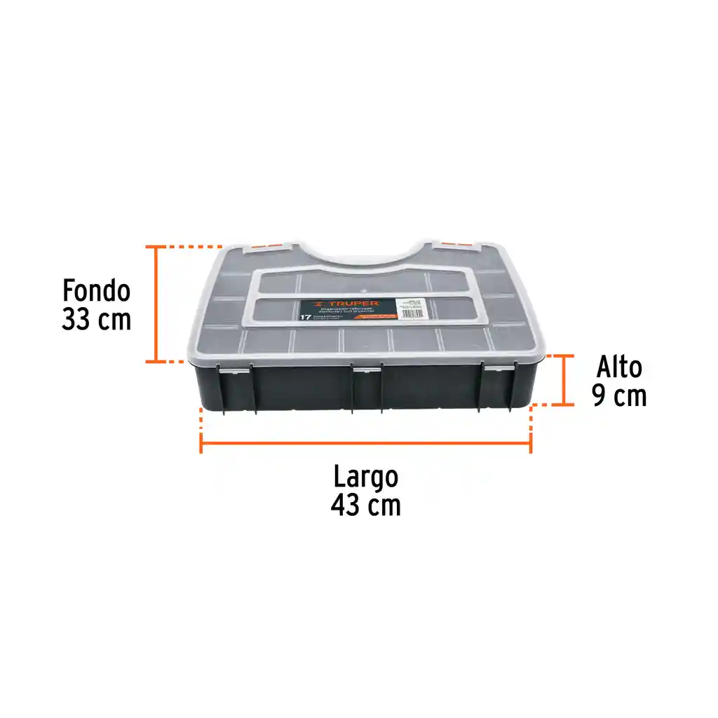 Organizador 17" Con 17 Compartimientos Truper