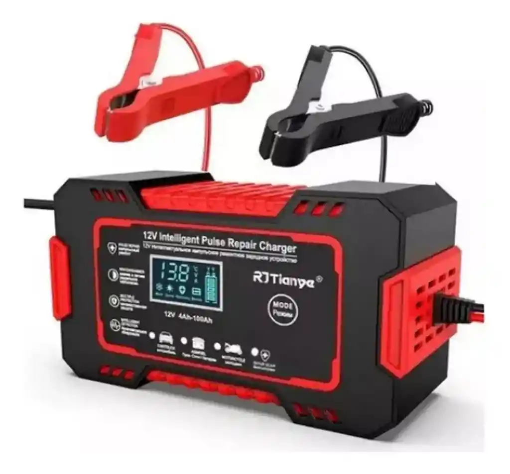 Cargador Bateria Iniciador Carro Moto Pantalla Lcd Corriente