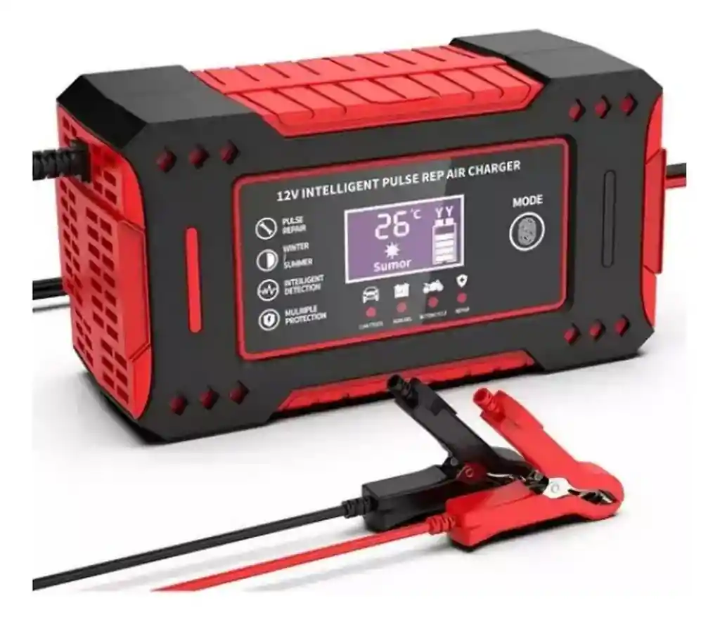Cargador Bateria Iniciador Carro Moto Pantalla Lcd Corriente