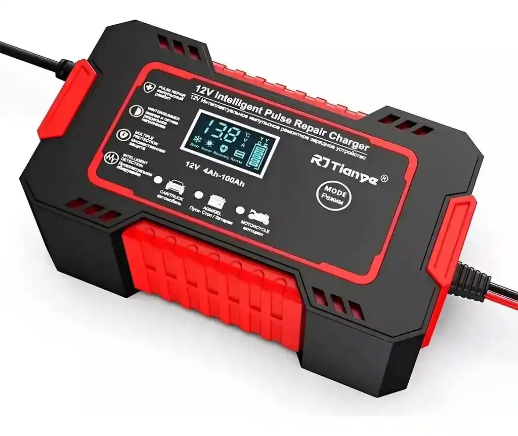 Cargador Bateria Iniciador Carro Moto Pantalla Lcd Corriente