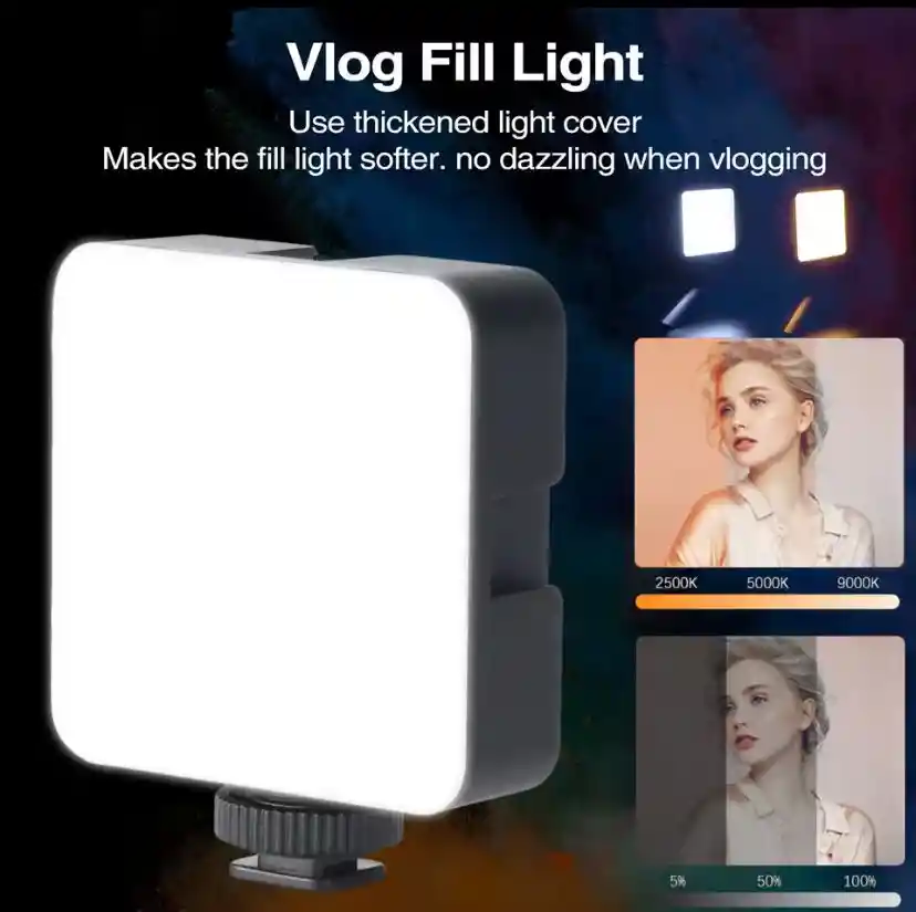 Iluminador Luz Led Rgb Panel Fotografía Video Recargable Usb