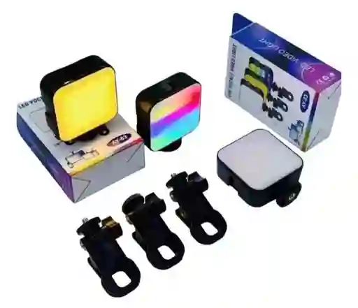 Iluminador Luz Led Rgb Panel Fotografía Video Recargable Usb