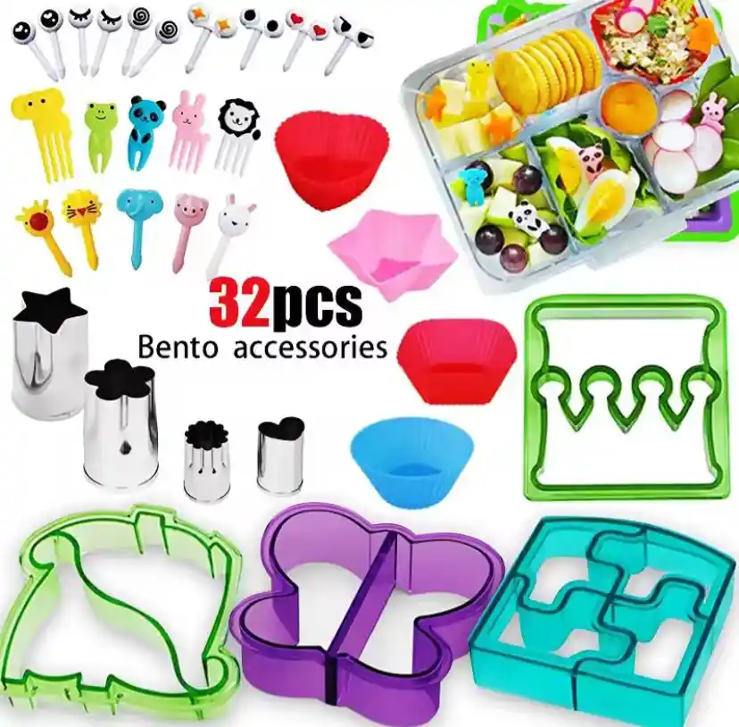 Kit Moldes Cortadores Para Sanwich Y Fruta X 32 Pza