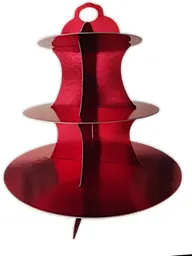 Base Para Cupcakes Cake Pops Torta Galletas Postres 3 Pisos Rojo