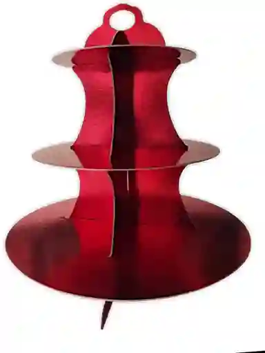 Base Para Cupcakes Cake Pops Torta Galletas Postres 3 Pisos Rojo