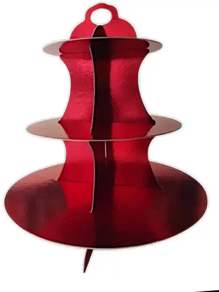 Base Para Cupcakes Cake Pops Torta Galletas Postres 3 Pisos Rojo