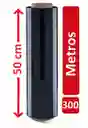Plastico Para Envolver 300 Metros X 50 Cm Negro Vinipel Industrial Stretch Elástico