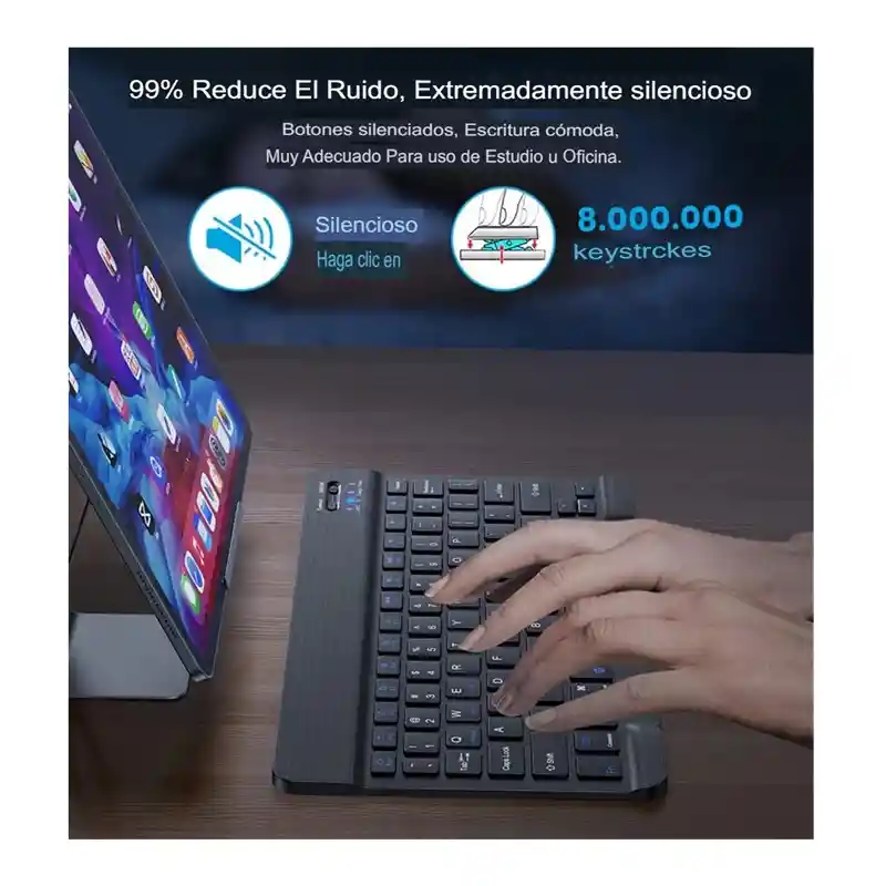 Teclado Bluetooth Inalámbrico Recargable + Ratón Mouse