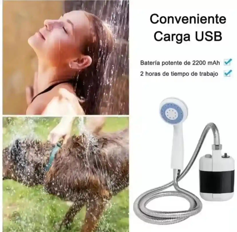 Ducha Portátil Recargable Para Exteriores