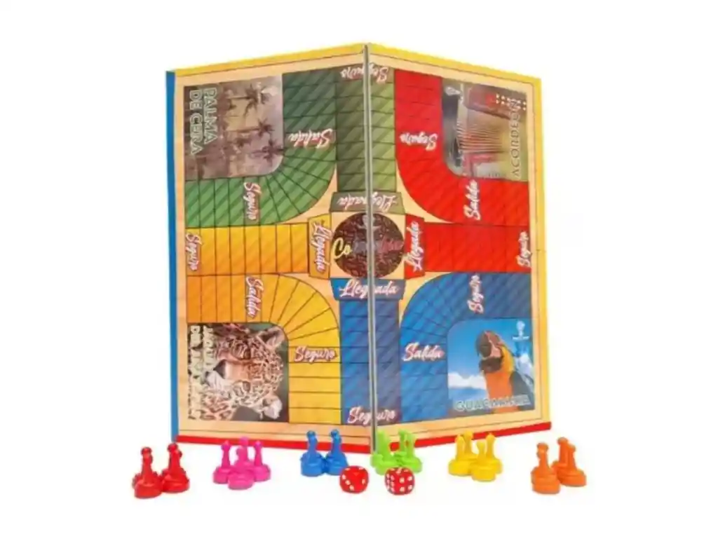 Parqués Magnético Plegable Doble Cara 6 Y 4 Puestos 35x35
