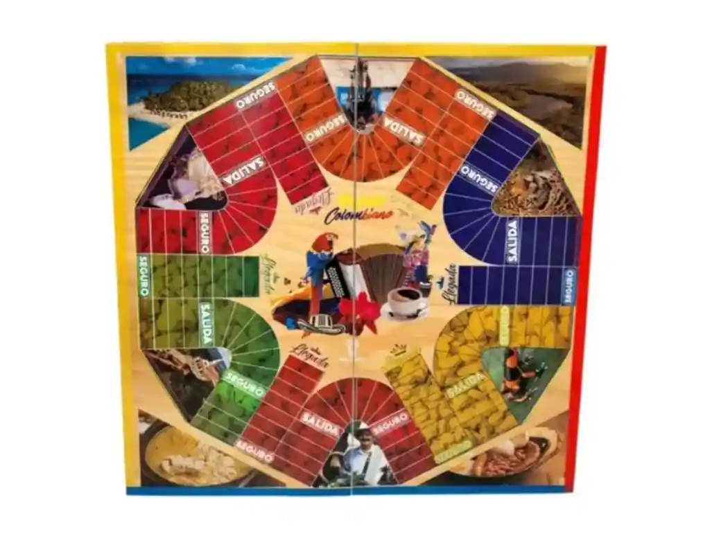 Parqués Magnético Plegable Doble Cara 6 Y 4 Puestos 35x35
