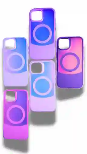 Carcasa Estuche Case Para Iphone 15 Tornasol Negro + Manilla Gratis