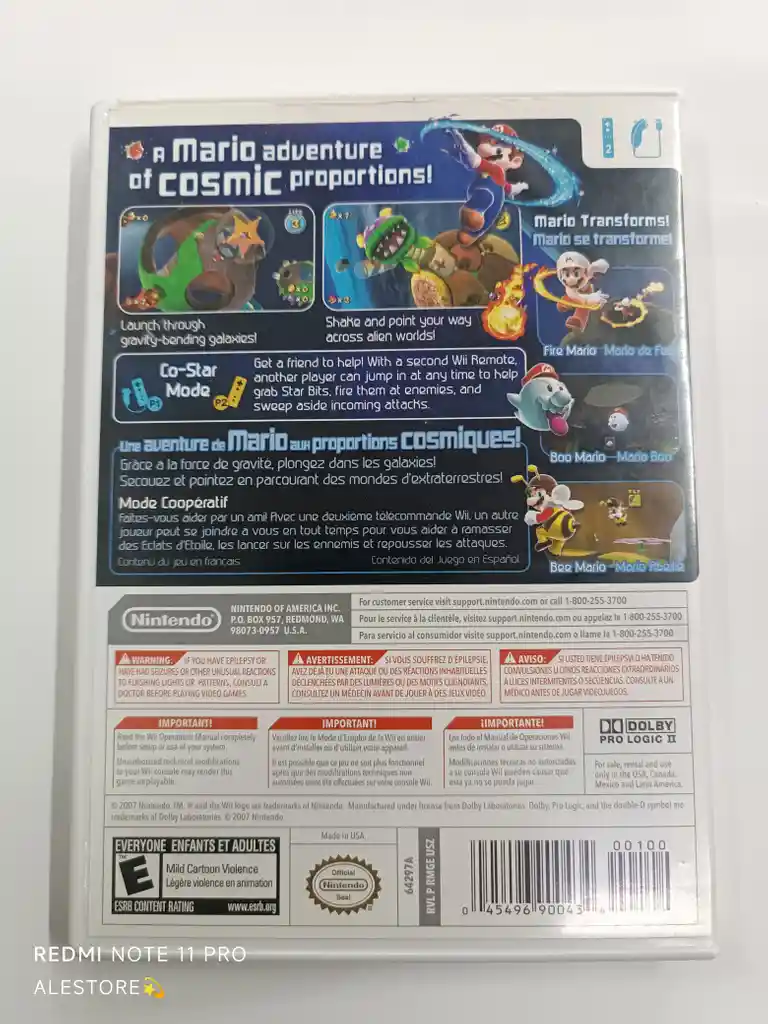 Juego Original Super Mario Galaxy Nintendo Wii