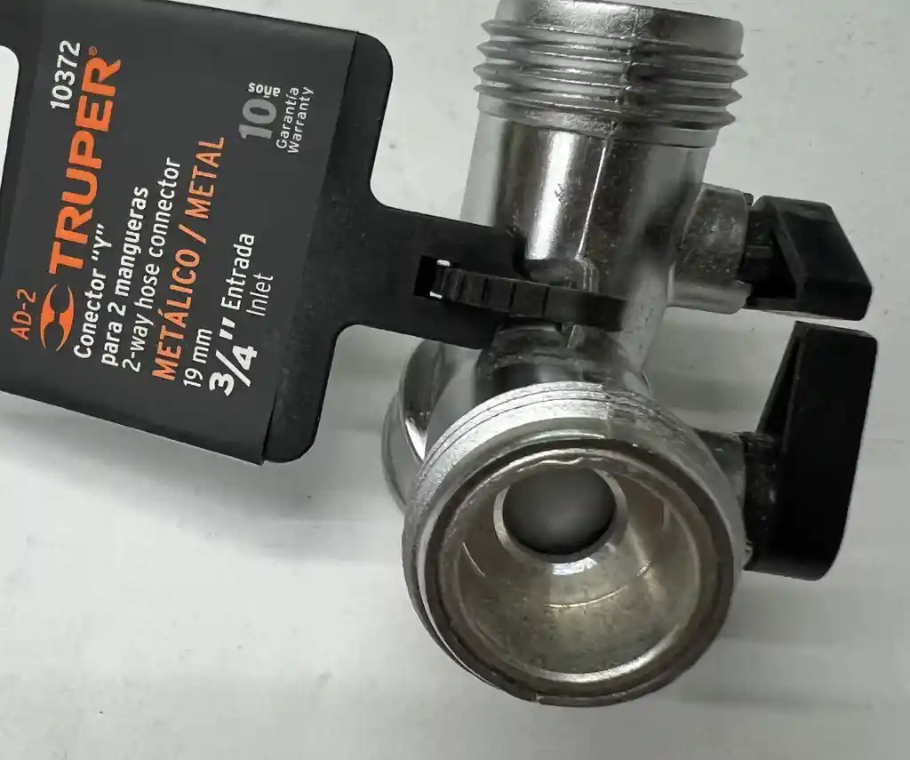 Ye Conector Para Lavadora Truper 3/4" Metálica Plateada
