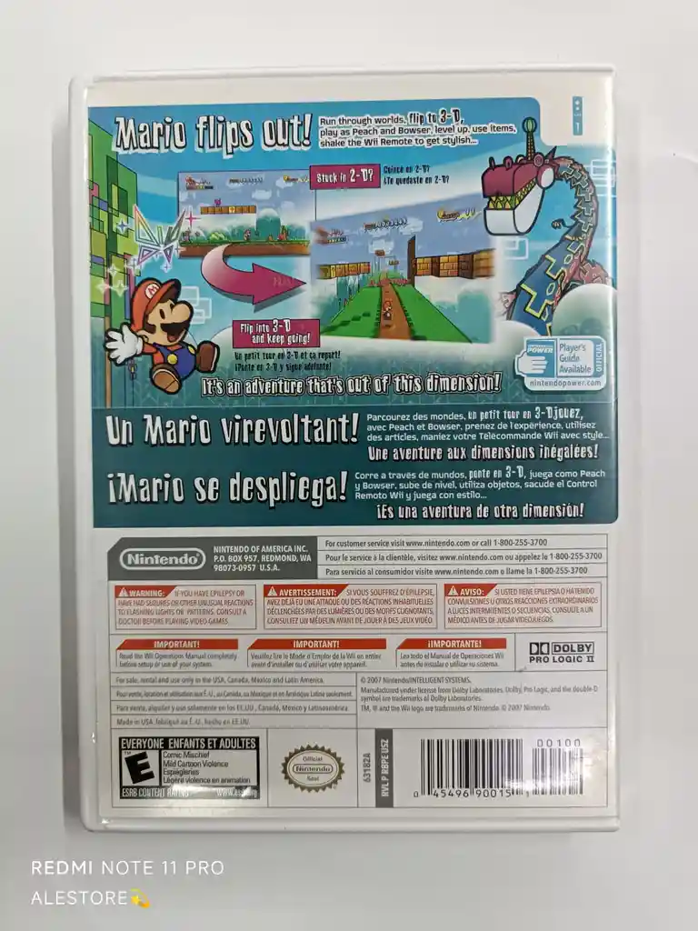 Juego Original Super Paper Mario Para Nintendo Wii