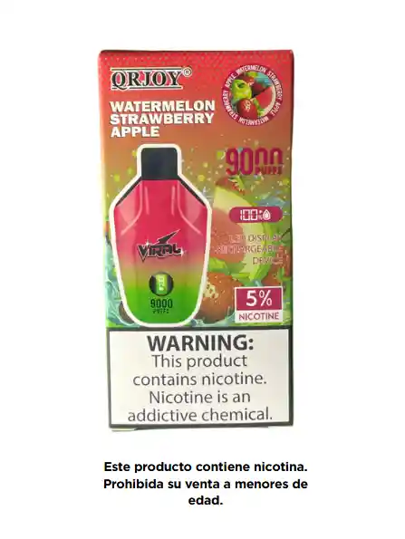 Viral 9.000 Puffs Watermelon Strawberry Apple