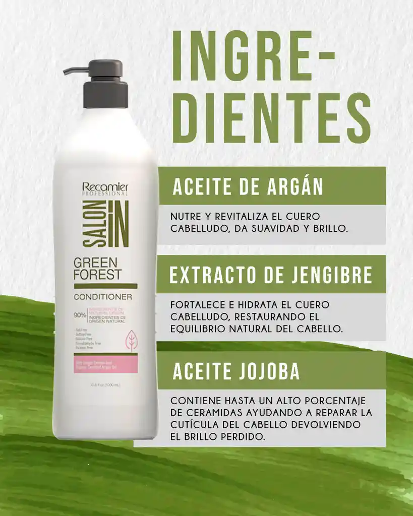 Acondicionador Green Forest Salon In 1000 Ml