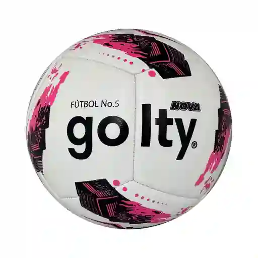 Balón De Fútbol #5 Golty Nova, Cosido A Maquina/rosado
