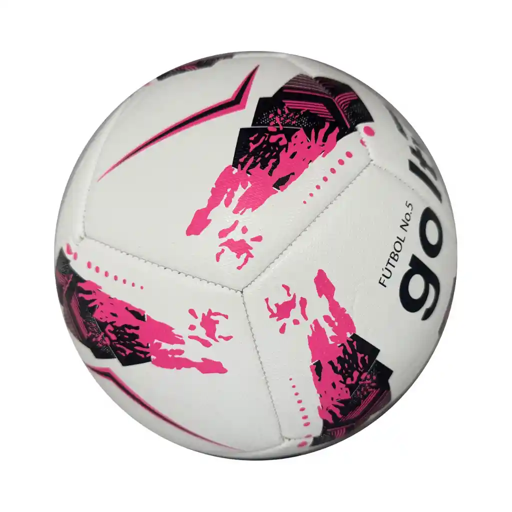 Balón De Fútbol #5 Golty Nova, Cosido A Maquina/rosado