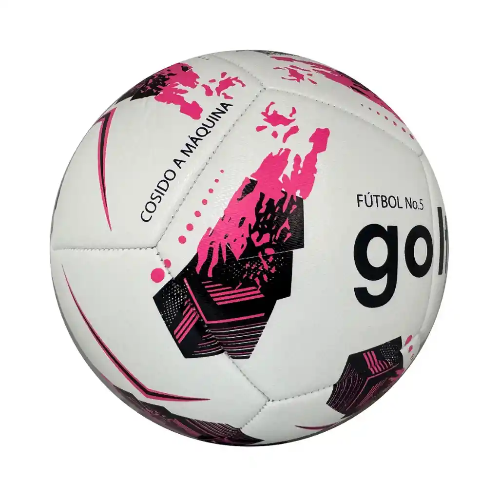 Balón De Fútbol #5 Golty Nova, Cosido A Maquina/rosado