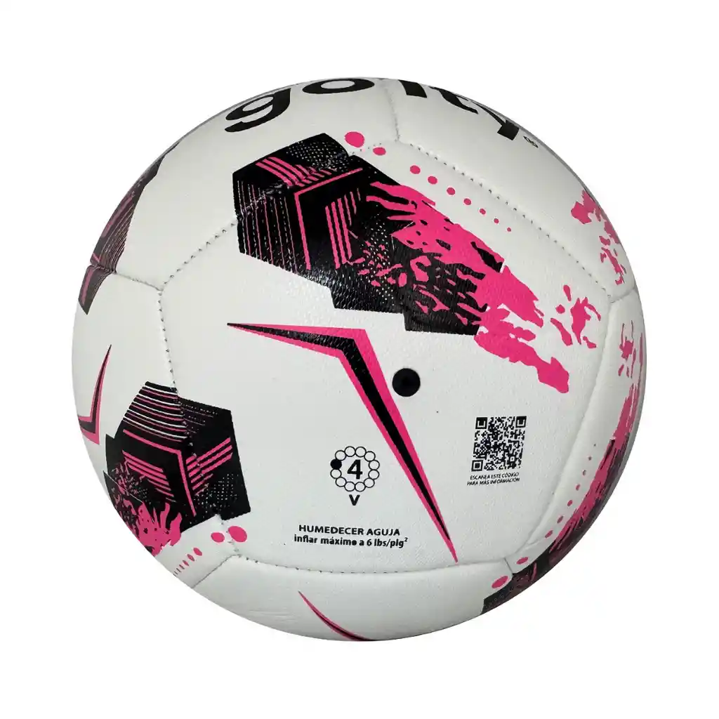 Balón De Fútbol #5 Golty Nova, Cosido A Maquina/rosado