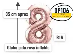 Globo De Numero Palorosa # 8 Tamaño R16