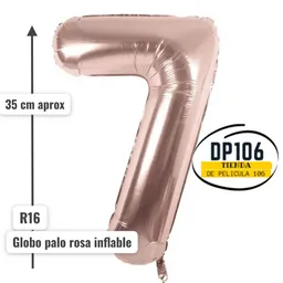 Globo De Numero Palorosa # 7 Tamaño R16