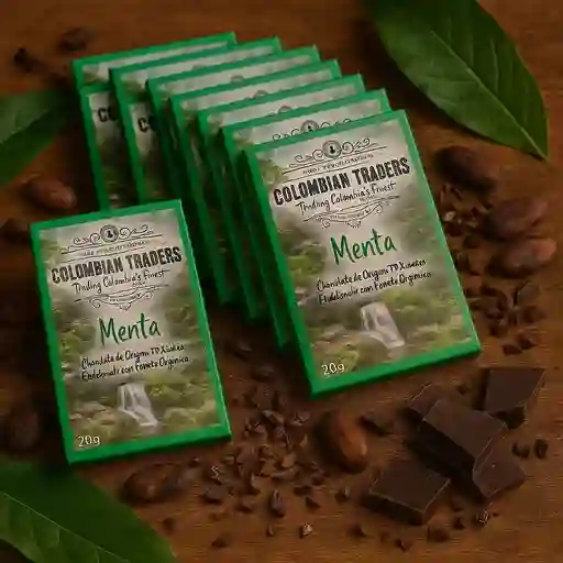 Chocolatina 70% Cacao Menta 20g - Paquet X10