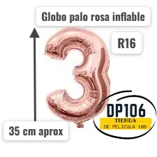 Globo De Numero Palorosa # 3 Tamaño R16