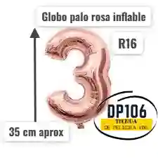 Globo De Numero Palorosa # 3 Tamaño R16