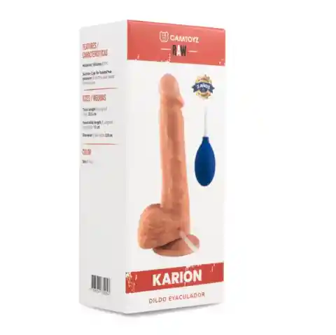 Dildo Realista Eyaculador Karion 21.5 Cm